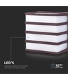 8W Væglampe LED - 4000K, brun, IP65