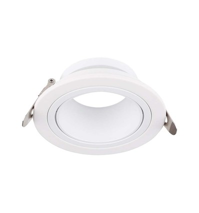 GU10 indbygningsspot Dyb - Rund, hvid, Ø8,75cm, dyb design, blænder ikke