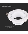 GU10 indbygningsspot Dyb - Rund, hvid, Ø8,75cm, dyb design, blænder ikke