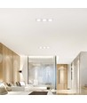 3-hovedet spotlys - lamper, jern+PC, hvid+hvid