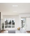 3-hovedet spotlys - lamper, jern+PC, hvid+hvid