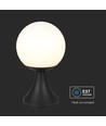 Standerlampe E27 - Mat sort, opal plastkugle