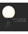 Standerlampe E27 - Mat sort, opal plastkugle