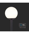 Standlampe (1*E27) - Mat Sort, Opal Plast Kugle