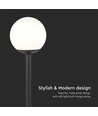 Standlampe (1*E27) - Mat Sort, Opal Plast Kugle