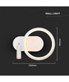 14W LED væglampe - 3000K, hvid