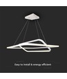 48W metalloftslampe - 600x600x1200mm, 3000K, hvid, TRIAC dæmpbar