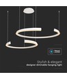 48W LED Hængelampe - Metal, 1100x800x1200mm, 3000K, Hvid, Triac Dæmpning