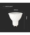 6W GU10 - Plastik Spotlys med Linse, Samsung Chip, 3000K