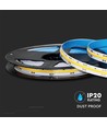 5m 10W/m COB-LED strip - 24V, 280 LED pr. meter, IP20, 8mm bredde, kold hvid