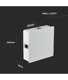 4W kvadratisk LED væglampe - IP65, hvid, 3000K, 428lm