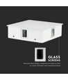 4W Væglampe - LED, 4000K, IP65, Hvid, Kvadrat