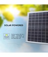 25W Solcelle LED projektør - 550lm, IP65, sort, fjernbetjening, sensor, udendørs