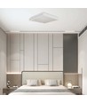 48W dæmpbar LED designer loftlampe - Firkantet, hvid, IP44, 420x420mm, 4000K