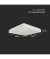 48W dæmpbar LED designer loftlampe - Firkantet, hvid, IP44, 420x420mm, 4000K