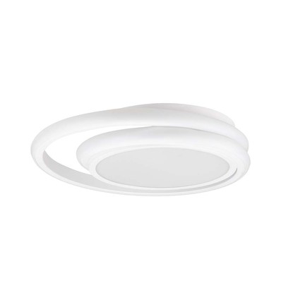 38W LED designer loftslampe, hvid - Dobbelt ring, Ø45cm, 4050lm, 4000K, IP20