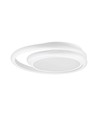 38W LED designer loftslampe, hvid - Dobbelt ring, Ø45cm, 4050lm, 4000K, IP20