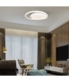 38W LED designer loftslampe, hvid - Dobbelt ring, Ø45cm, 4050lm, 4000K, IP20
