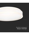 24W LED designer loftslampe - Ø40cm, 2500lm, 4000K, hvid, rund