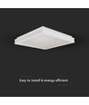 24W LED - Designer Lys, 4000K, Hvid, firkantet