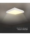 24W LED - Designer Lys, 4000K, Hvid, firkantet