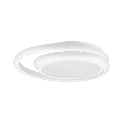 24W LED Dobbelt Rund - Designer Lys, 4000K, Hvid