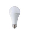 A90 nødplastlampe 15W E27 - med batteri (3 timer), 4000K