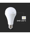 A90 nødplastlampe 15W E27 - med batteri (3 timer), 4000K