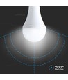 A90 nødplastlampe 15W E27 - med batteri (3 timer), 4000K
