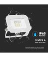 10W LED projektør, hvid - Samsung LED chip, IP65, ultra-tyndt design, 4000K, udendørs