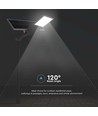 20W LED solcelle gadelampe - 2500lm, IP65, 6500K, inkl. solpanel og monteringsbeslag