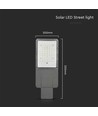 35W LED solcelle gadelampe - 4000K, Bridgelux chip, IP65, grå, inkl. 70W solpanel og batteri