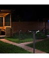 2W LED Spik Solar Havelampe - Aluminium, Påbygning, Base 3i1, Sort Hus