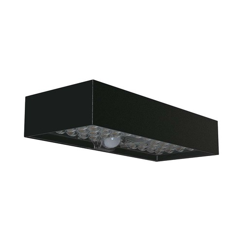 6W Solcelle Væglampe - Mursten, Lithium Batteri 3.7V 3000mA, 4000K, Sort