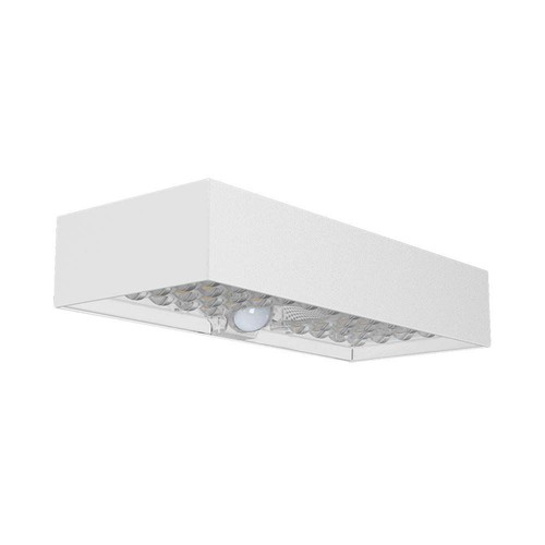 6W LED solcelle væglampe med sensor - 900lm, IP65, hvid, 4000K, inkl. batteri