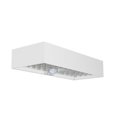 6W LED solcelle væglampe med sensor - 900lm, IP65, hvid, 4000K, inkl. batteri