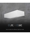 6W LED solcelle væglampe med sensor - 900lm, IP65, hvid, 4000K, inkl. batteri