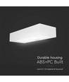6W LED solcelle væglampe med sensor - 900lm, IP65, hvid, 4000K, inkl. batteri