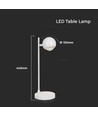 5-6W retro metal LED bordlampe - Hvid, 3000K, 500lm, 45cm højde, inkl. lyskilde