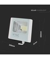 35W solpanel med LED projektør - 4000K, Hvidt Hus