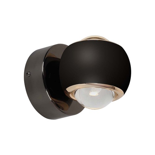10W LED Væglampe - Lys 3000K, Sort hus