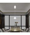 8,5W LED pendel - Ø10cm, hvid, touch on/off, 3000K, inkl. lyskilde