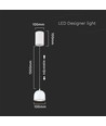 LED Hængelampe - Ø100, Justerbar Wire, Berøringslys Tænd/Sluk, 3000K, Hvid Hus