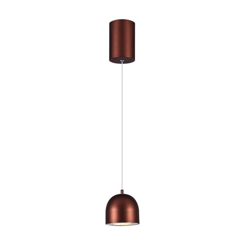 LED hængende lampe - Ø100 justerbar wire, berøringsbelysning on/off, 3000K, brun, hus