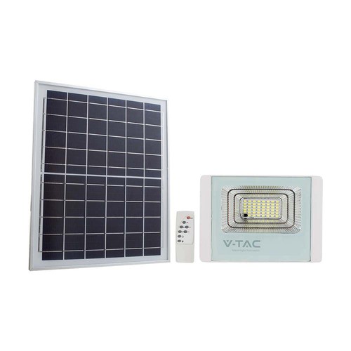 40W LED Projektør Solpanel - 4000K, Hvidt Hus