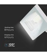 40W LED Projektør Solpanel - 4000K, Hvidt Hus