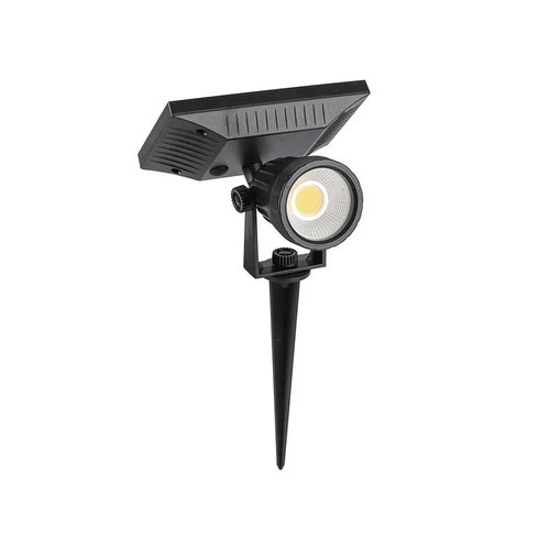 V-Tac solcelle havelampe - Sort, COB LED, med spyd, IP65