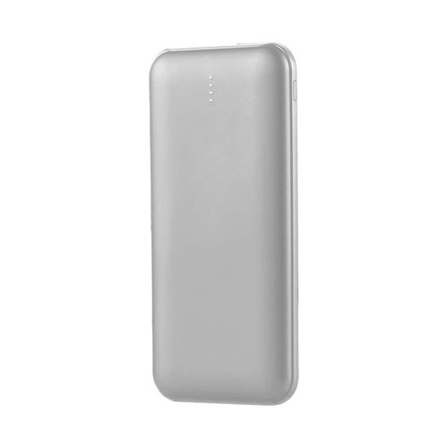 10000mAh power bank, 10W - Sølv, LED display, inkl. 30cm Type-C kabel