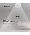 12W Udendørs væg/loftlampe - IP54, Ø15,1cm, Højde 3,8cm, 3000K, skotlampe