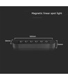 5W skinnespot - LED Ultra Tyn, magnetisk, grill lys, 4000K, sort hus